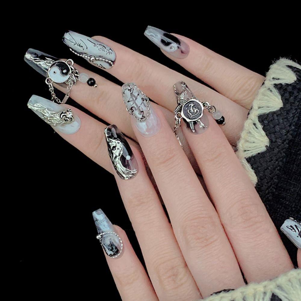 

Чи в китайском стиле, пряжка для дизайна ногтей, украшения для маникюра, аксессуары для ногтей, подвески для ногтей