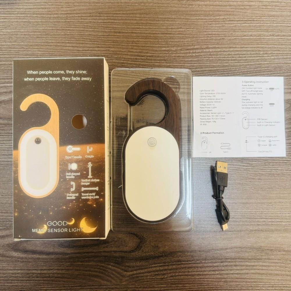 Dual Sensor Wall Lamp USB Charging Motion Sensor LED Hanging Lamp Rechargeable Human Body Sensing Motion Sensor Lamp