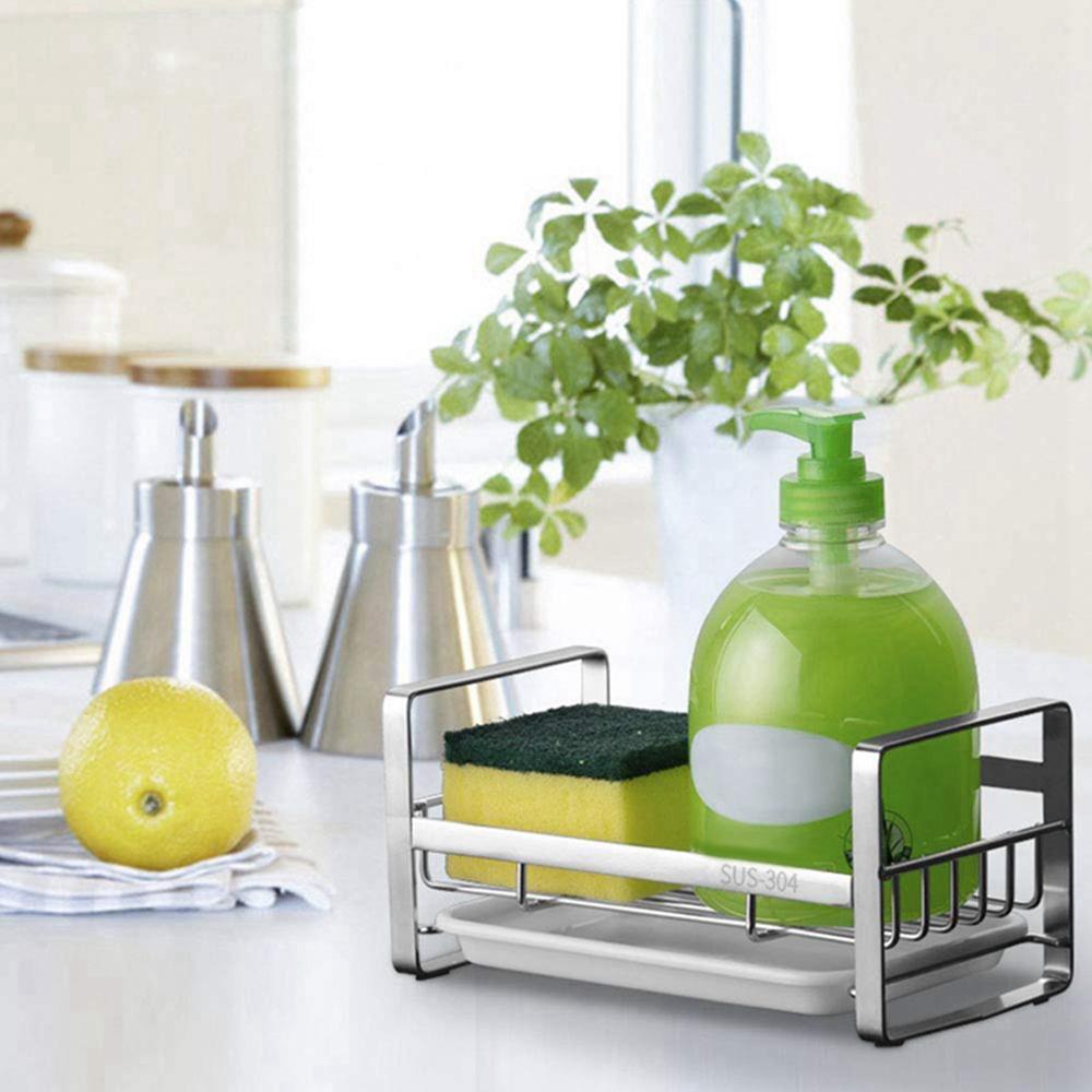 Drain Pan Soap Holder Scourer Pad Sink Organizer Drainer Rack Sponge Holder Kitchen Storage Tools