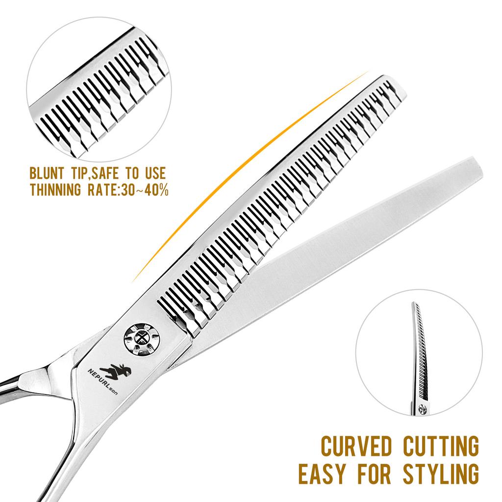 7.0 Inch Curved Tooth Scissors, Curved Natural Scissors, Curved Scissors, Pet Trimming Scissors, Thin Scissors Professional-Grade Pet Division Special