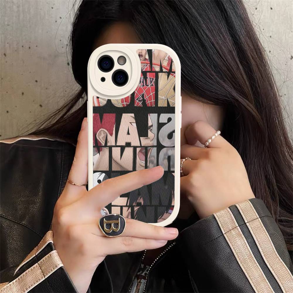 Lovely Anime S-Slam D-Dunk Phone Cover For IPhone 11 12 13 14 15 16 Pro Max Mini Plus Soft Leather Case