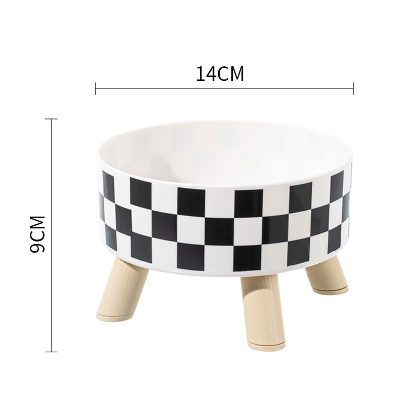 Anti-Spill High-Footed Stainless Steel Pet Bowl for Cats and Dogs with Neck Protection