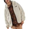 Skechers Sports Lifestyle Series New Style Academy Series Hooded Zipper Thermal Warm Fleece Jacket Unisex Jacket Jade-White P424U030-01NJ
