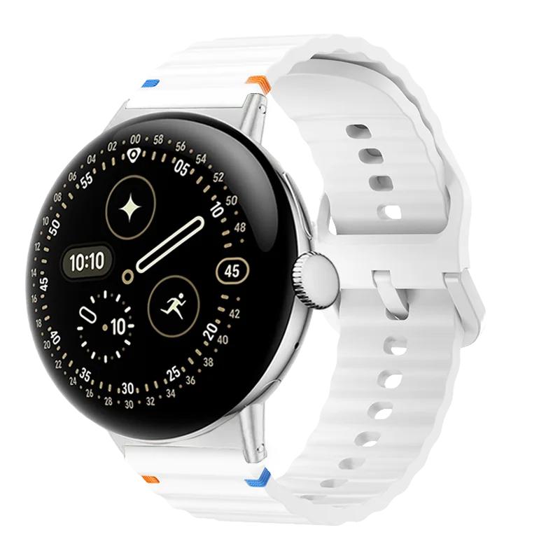 Sport-Ersatzarmband Passend für Google Pixel Watch 4/3 41mm 45mm Zubehör Wellen-Silikonband für Google Pixel Watch 2 1 Correa