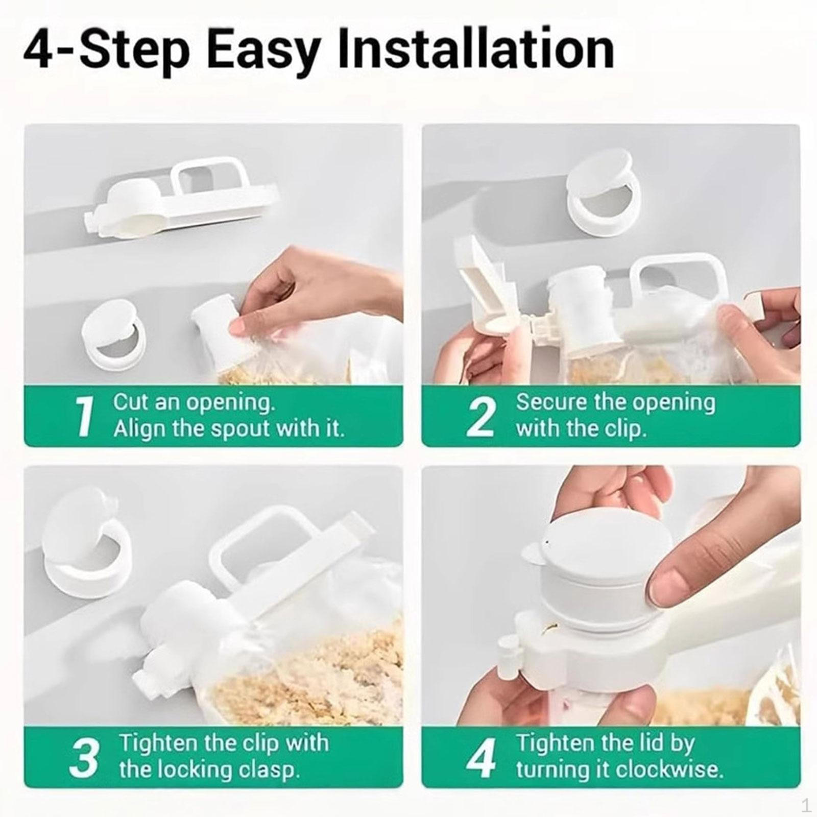 

Мешок с зажимом для хранения продуктов Уплотнение многоразового использования Многофункциональный Компактный Легко наливать Кухня 1 Piece