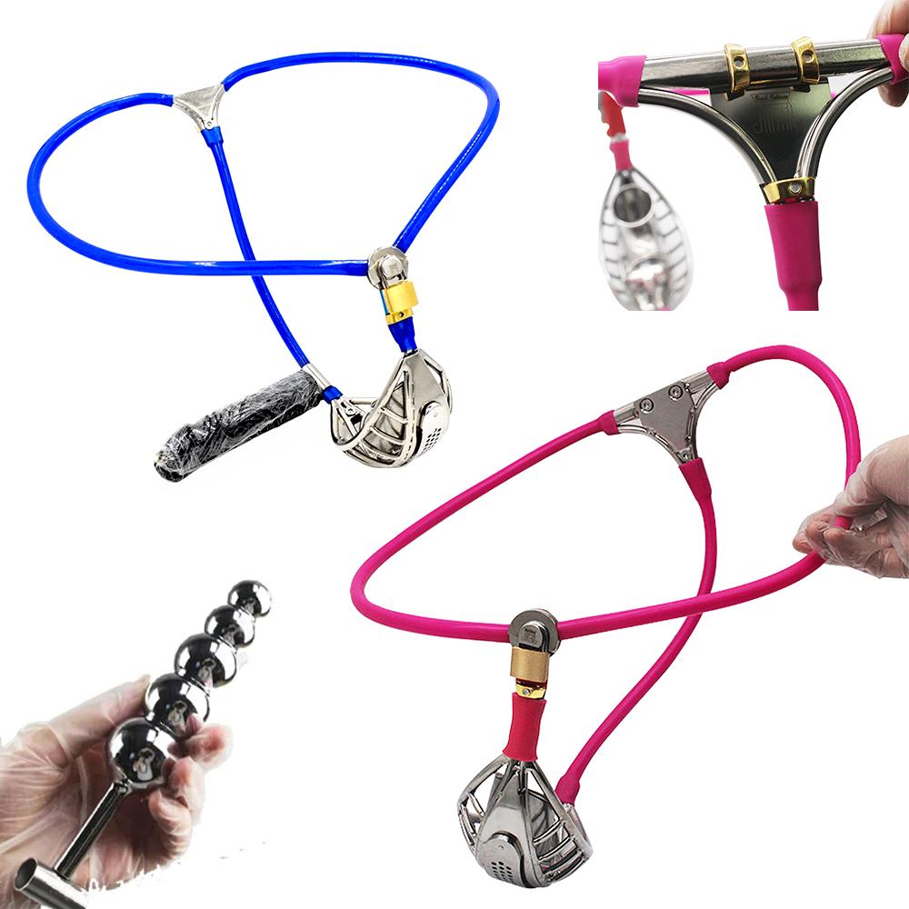 Invisible Stainless Steel Male Chastity Device Shield Cock Cage Lockable Penis Rings Bondage Adult Sex Toys for Man Pants