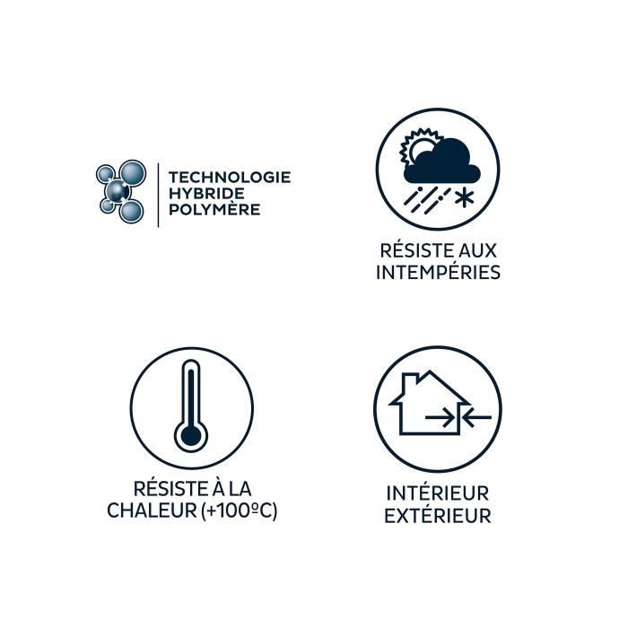 BOSTIK Mastic Fixpro Msp126 Tuiles Cartouche 290ml