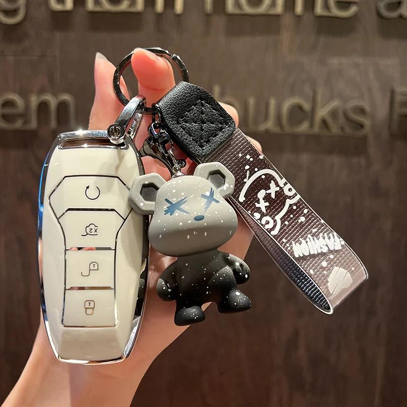 Pouzdro na klíče od auta Úplný kryt Ochrana držáku skořepiny pro BYD Tang EV600 Han EV Yuan ATTO 3 Song PLUS Pro MAX DMI Qin Auto příslušenství