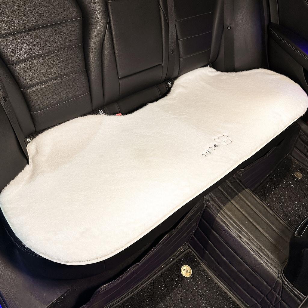 Car Seat Cushion with Winter Plush Thick Cushion Cartoon Cute Bear Car Seat Pillow Lumbar Support Pillow Interior Accessories