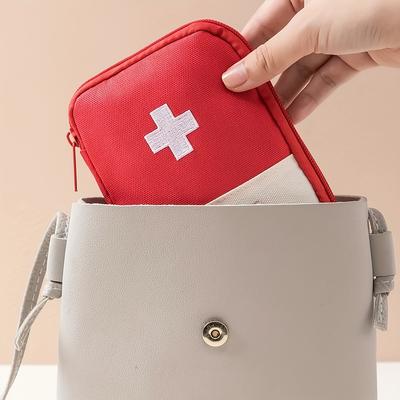 1/2 Stück - Tragbare Aufbewahrungstasche Medizintasche Outdoor Pillen Überlebens-Organizer Notfallsets Paket Reisezubehör