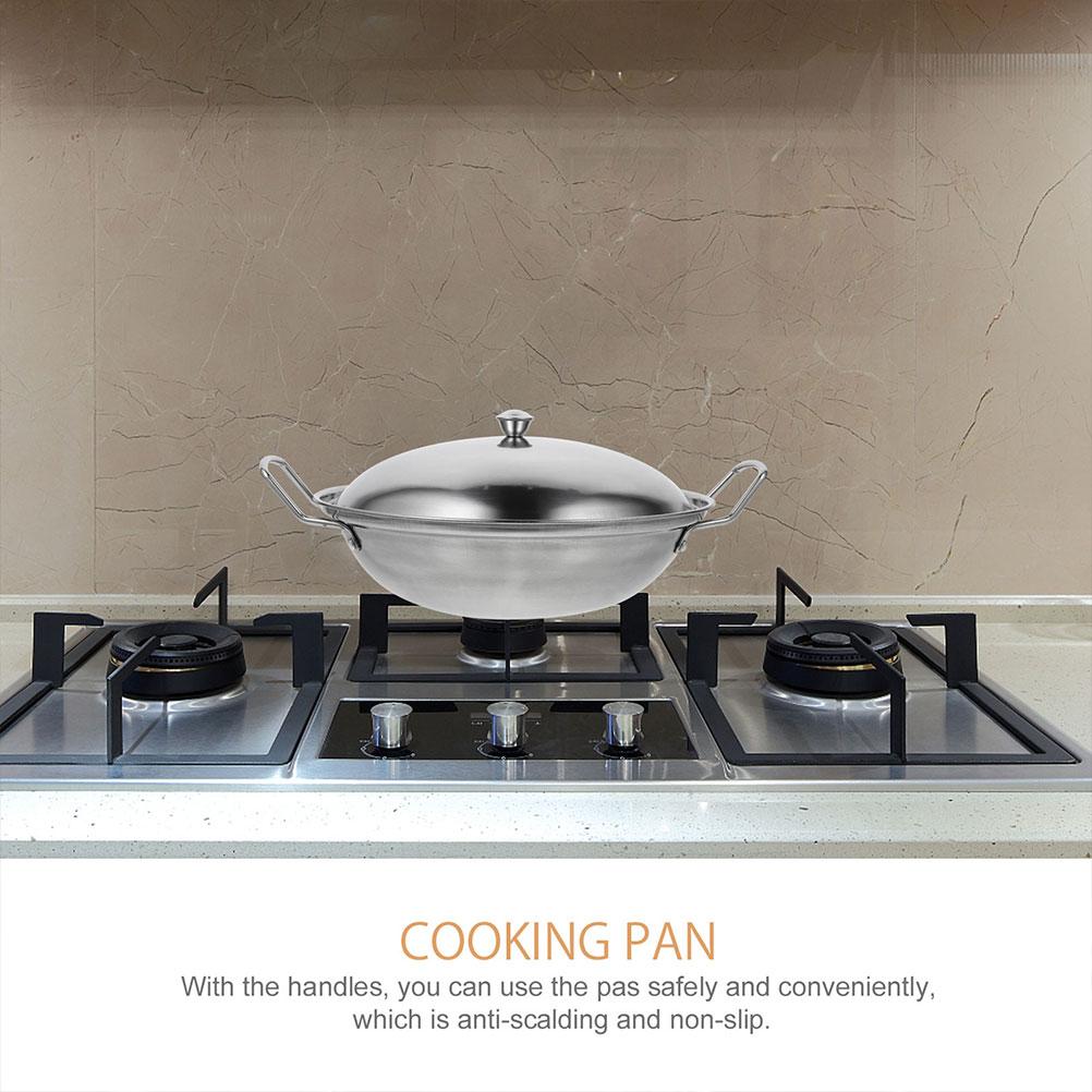 Pot Stove with Lid Cooking Pan Pasta Pots Kitchen Accessory Wok Stainless Steel Cookware Daily Use Home