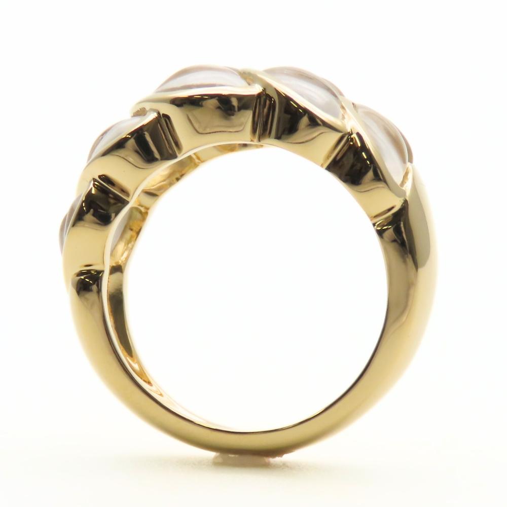 Used Boucheron Ring Rock Crystal EU#51 K18 Yellow Gold 8.8g Yellow Gold Jewelry