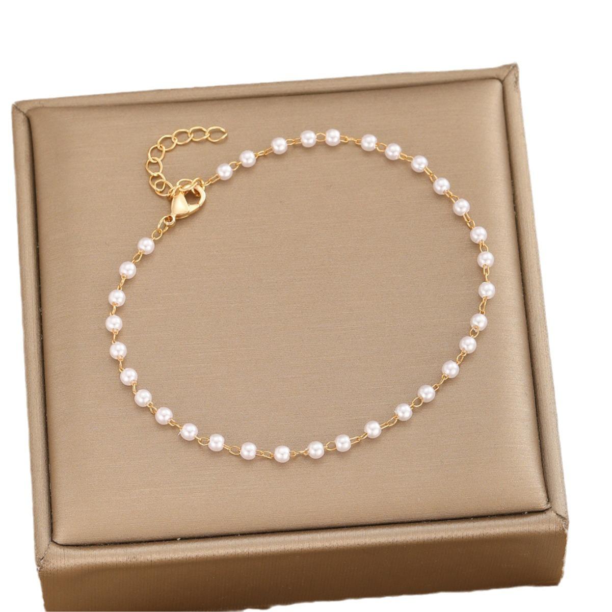 

Универсальный женский браслет на щиколотку, темпераментный браслет на щиколотку/браслет, несколько способов ношения белый