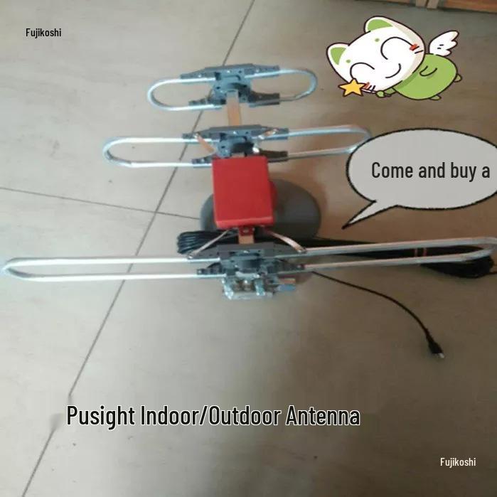 Old-Fashioned Indoor/Outdoor TV Antenna with Free Installation, Digital/Analog Reception, Signal Amplifier, and HD Support.