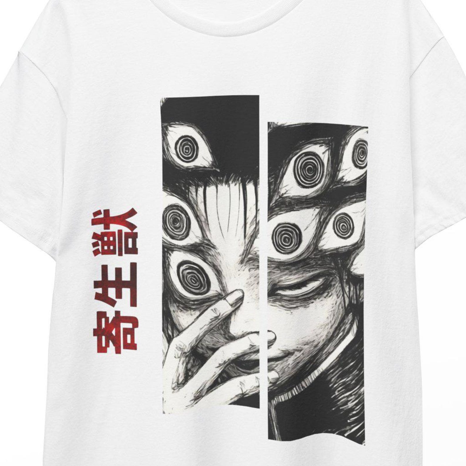 Parasyte Shirt Migi Parasyte the Maxim Anime T-Shirt Shinichi Izumi Horror Manga Tee Kanji T-Shirts Parasyte Sticker Poster Yugi Shirt Anim 3XL