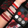 DE'LANCI - 9 Farben Schwarz Rot Smokey Make-up Palette
