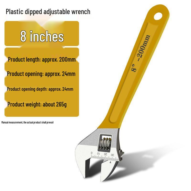 Multifunctional Universal Large Opening Adjustable Wrench - 6" & 8