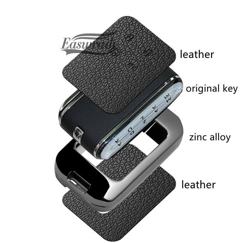 Car Zinc Alloy Leather Key Case Cover Holder for Mazda EZ6 EZ6200 130 480 600 Interior Accessories Protective Shell Chain