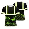 Customized Name Reflective T Shirt For Men Summer Loose Safety Workwear Round Neck Short Sleeve Tees American Flag Printed Tops
