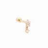 14k Star Cubic Drop Piercing (14k Gold) W09