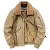 Veste Rembourrée Homme Automne et Hiver Empilée Épaissie Veste Rembourrée Col Fourrure Veste Décontractée Pilote Veste Rembourrée
