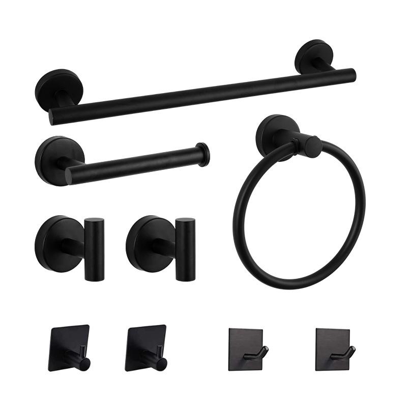 18-Piece Stainless Steel Bathroom Set: Towel Bars, Tissue Holder, Hooks, and Accessories