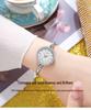 Gedi Ladies' Luxury Diamond-Set Bangle Wristwatch - Exquisite, Small, Waterproof Quartz Design