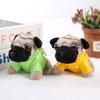 Pug Dog Plush Toy Keychain With Short Pile Fabric For Birthday Gift And Bag Charm