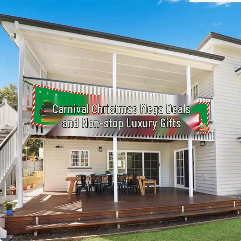 Merry Christmas Banner: Holiday Store Decoration