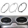 4PCS Car Air Conditioning Trim Outlet Decoration Circle Ring Sticker For Ford Focus 2 MK2 2005-2013 Auto Accessories