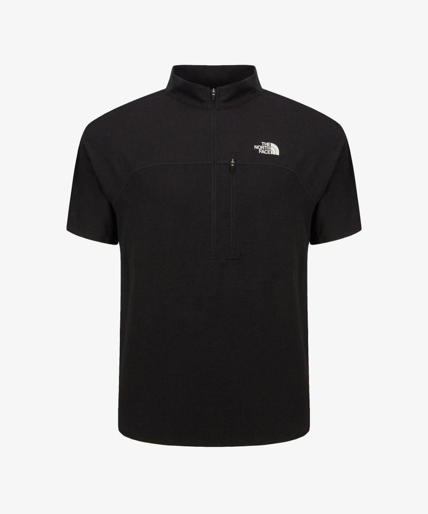 Noseupeiseu Nt7Ks01A Eiger Short Sleeve Zip-Shirt Black