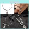 Halloween Skull Pendant Necklace With Water Wave Chain For Womens Gothic Jewelry
