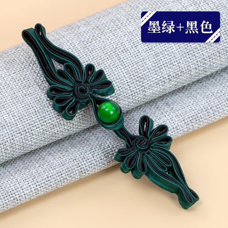 5 Pair Chinese Bowknot Buttons Satins Fabric Closures Button DIY Craft for Cheongsam Chinese