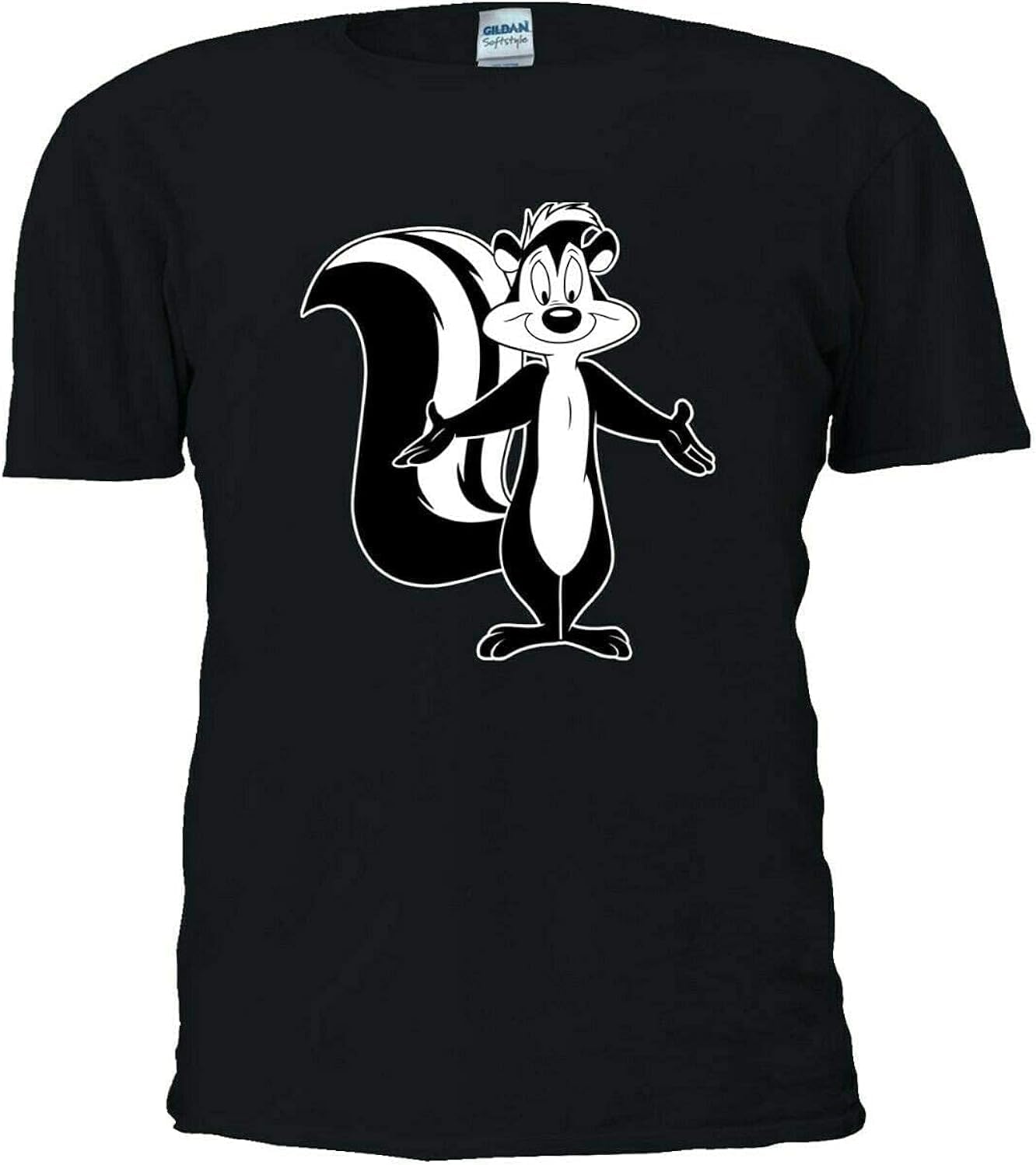 Pepe Le Pew Skunk Romance Animal Cartoon Movie Men Men T Shirt Black XL чёрный