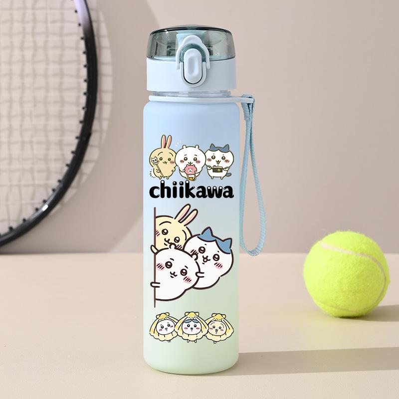 550ml Nanka Chiisakute Kawaii Yatsu School Drink Bottle Usagi Chiikawa Hachiware Plastic Gradient Color Water Cup Gourde Gift