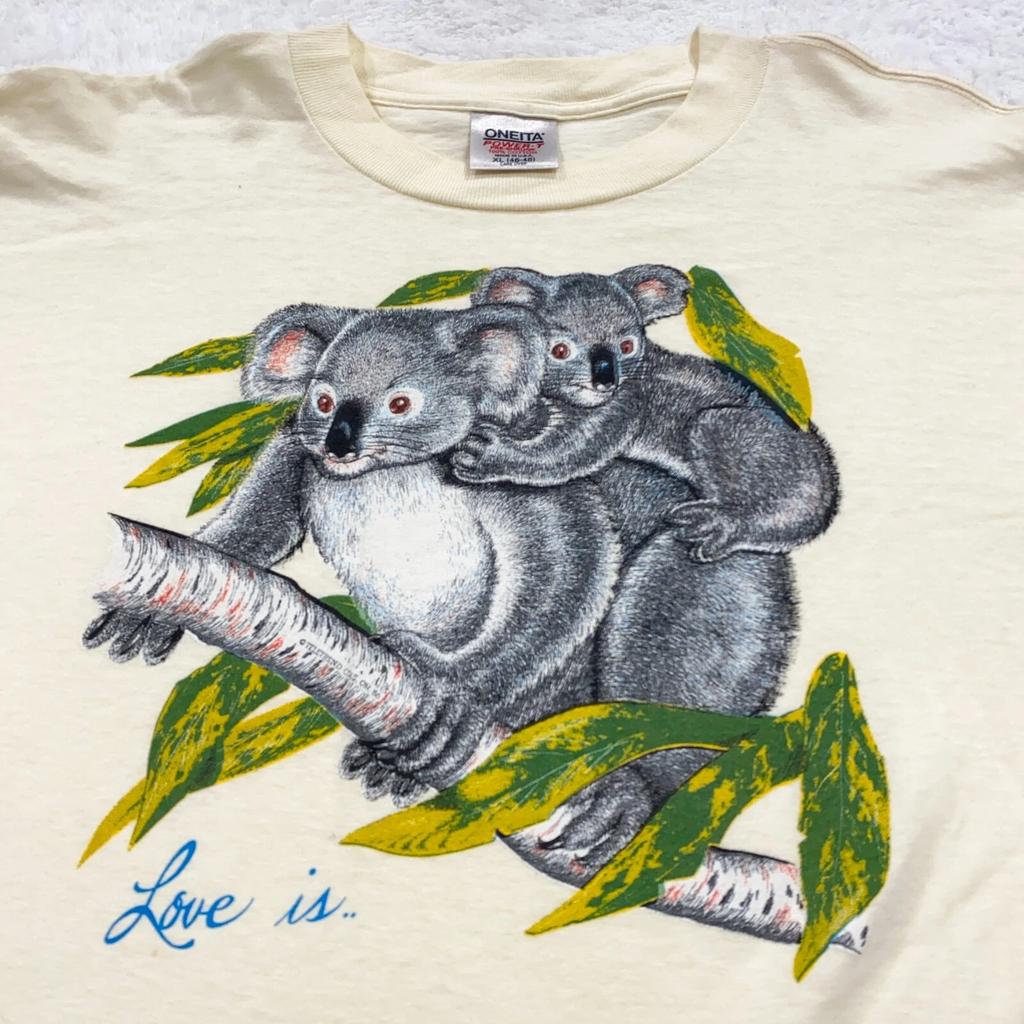 Vintage 80s KOALA BEAR T-Shirt LARGE Single Stitch 90s