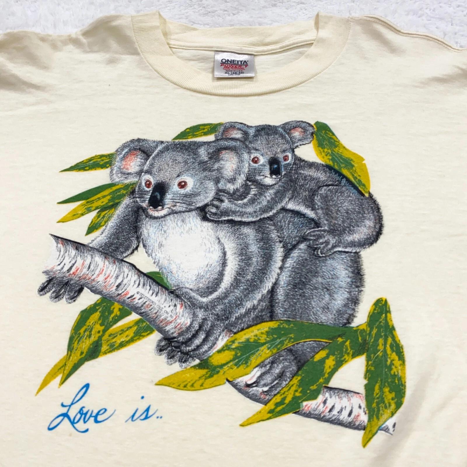 vintage 80s KOALA BEAR T-Shirt LARGE single stitch 90s 3XL