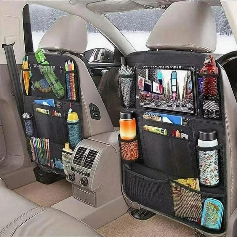 2Pcs Car Seat Back Storage Bag with 10 Compartments, Mesh Pockets for Daily Items & Books, Universal for All Cars and SUVs