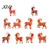 Indoor Party Decorations 2D Acrylic Goat Christmas Tree Pendant, Keychain Bag Charm, Cute Sheep Rearview Seasonal Event Ornament Mirror Hanging