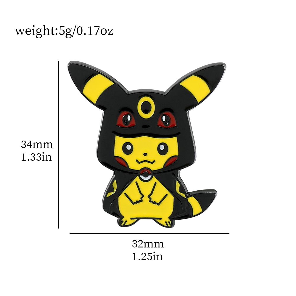 Anime Pokémon Emaille-Anstecker für Rucksäcke Niedliche Pikachu Gengar Glurak Broschen Metall Emaille Abzeichen Pins Pokemon Sammlung Geschenk