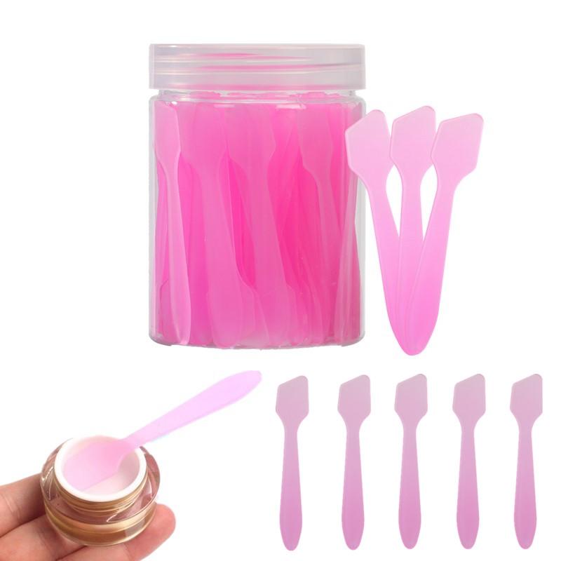 50/100 Pieces Cosmetic Spatulas Scoop Face Cream Mask Mud Mixing Plastic Spoon Beauty Diy Tools Eyes Facial Makeup Applicator