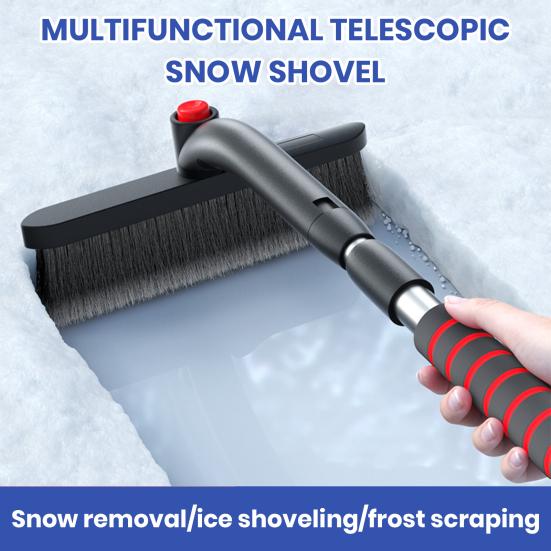 Car Snow Brush And Ice Scraper Brush Extendable Snow Shovel Ergonomic Foam Grip Snow Remove Broom for Windshield & Window Cleaning