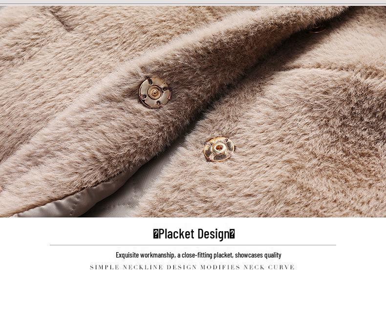 Mom's Mink Fleece Woolen Coat for Middle-Aged & Elderly Women - Autumn/Winter