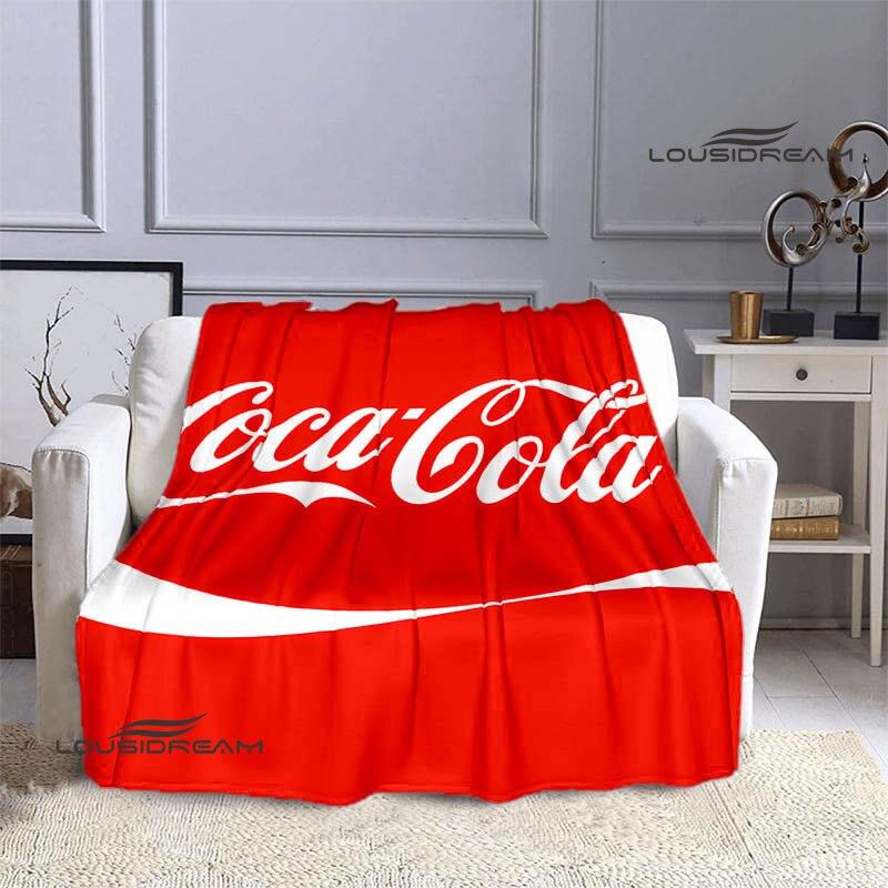 Coke logo printing blanket art decorations children's warm blankets flannel soft and comfortable blankets home travel blankets