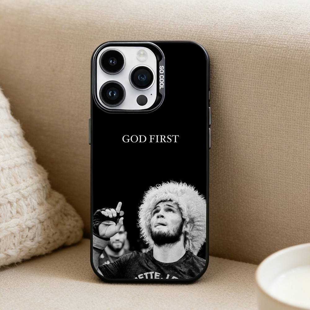 I-Islam Makhachev  Phone Case For iPhone17, 16,15,14,13,12 Pro Max Black Candy Matte Shockproof Cover iPhone13