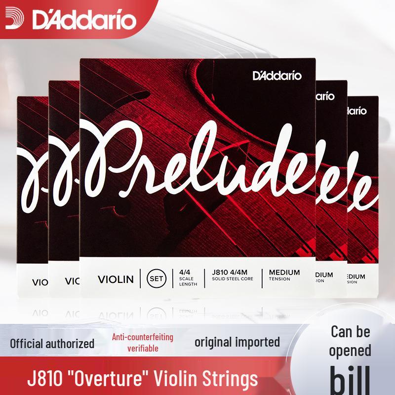 

D Addario Prelude Violin String Set J810, Sizes 4/4 to 1/8 J810 1/4M Standard Tension String Set