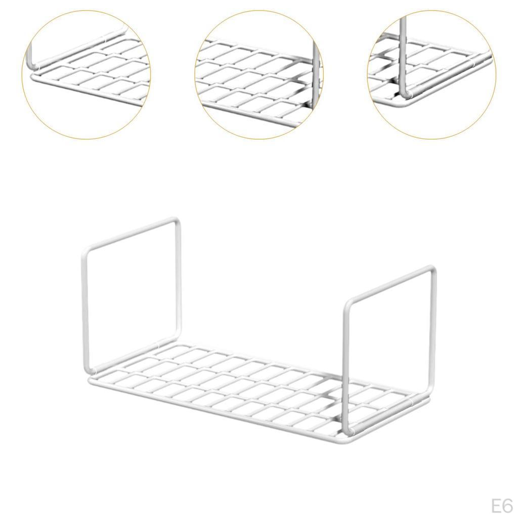 Rack Bathroom Non-Punching Iron Storage Sturdy Spice Closet Basket Organizer for