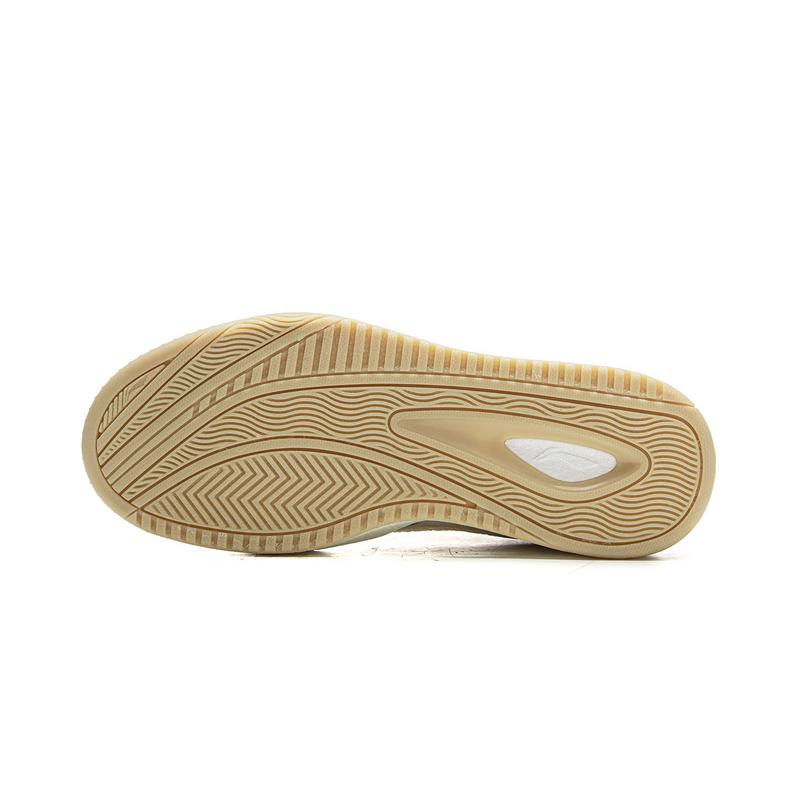Li Ning Chongwen Lekkie Buty Skate z Amortyzacją Odbicia Odporne na Ścieranie Niskie Unisex Buty Skate Kremowo-Białe AECV011-3