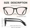 Blue Light Blocking Glasses Square Nerd Matte Black Anti Ray Computer Eyewear Transparent Fashion Frame