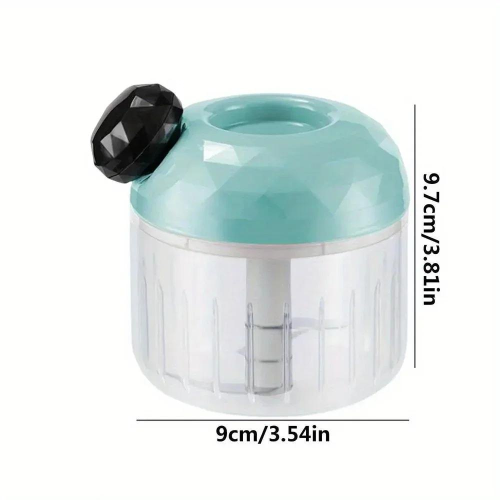 1 hachoir à ail manuel puissant, hachoir à ail, hachoir à légumes, robot culinaire petit et portable, adapté pour hacher l'oignon et le gingembre